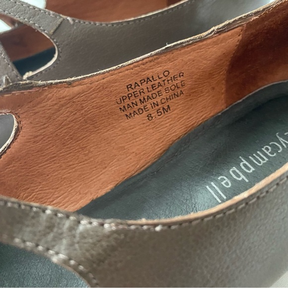 Jeffery Campbell Rapallo Brown Cross Strap Pointy Toe Flat - Picture 3 of 5